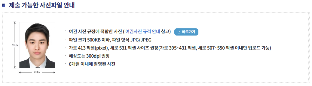 온라인 여권 사진: 여권 온라인 재발급 신청시1