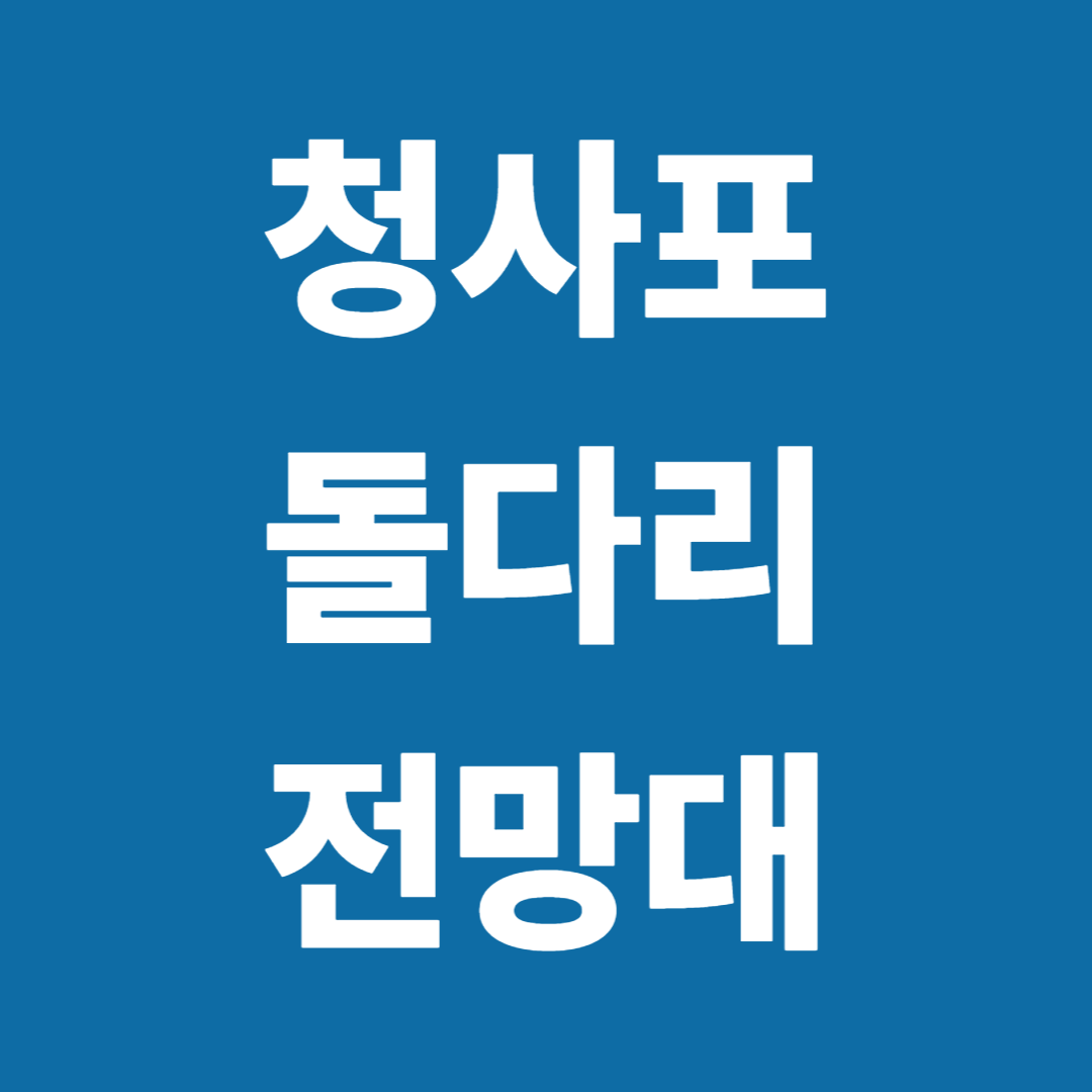 청사포 돌다리 전망대 주차정보