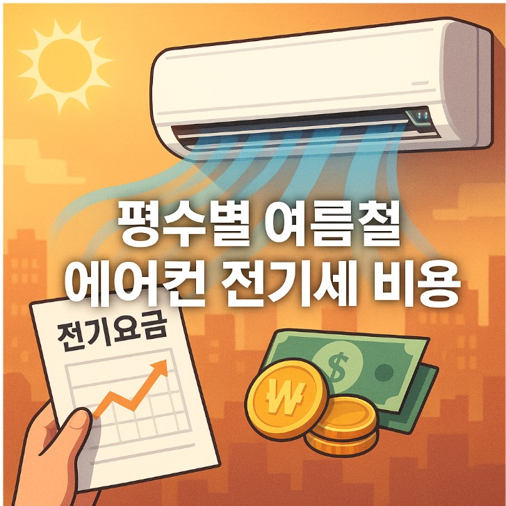평수별 에어컨 전기세 비용