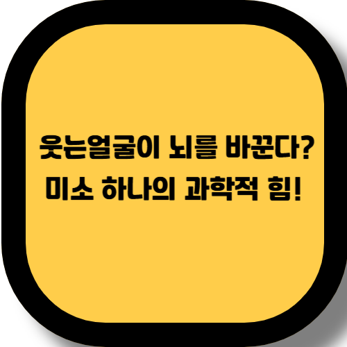 웃는얼굴이 만드는 놀라운 효과 – 뇌, 관계, 성공까지 연결된 미소의 힘