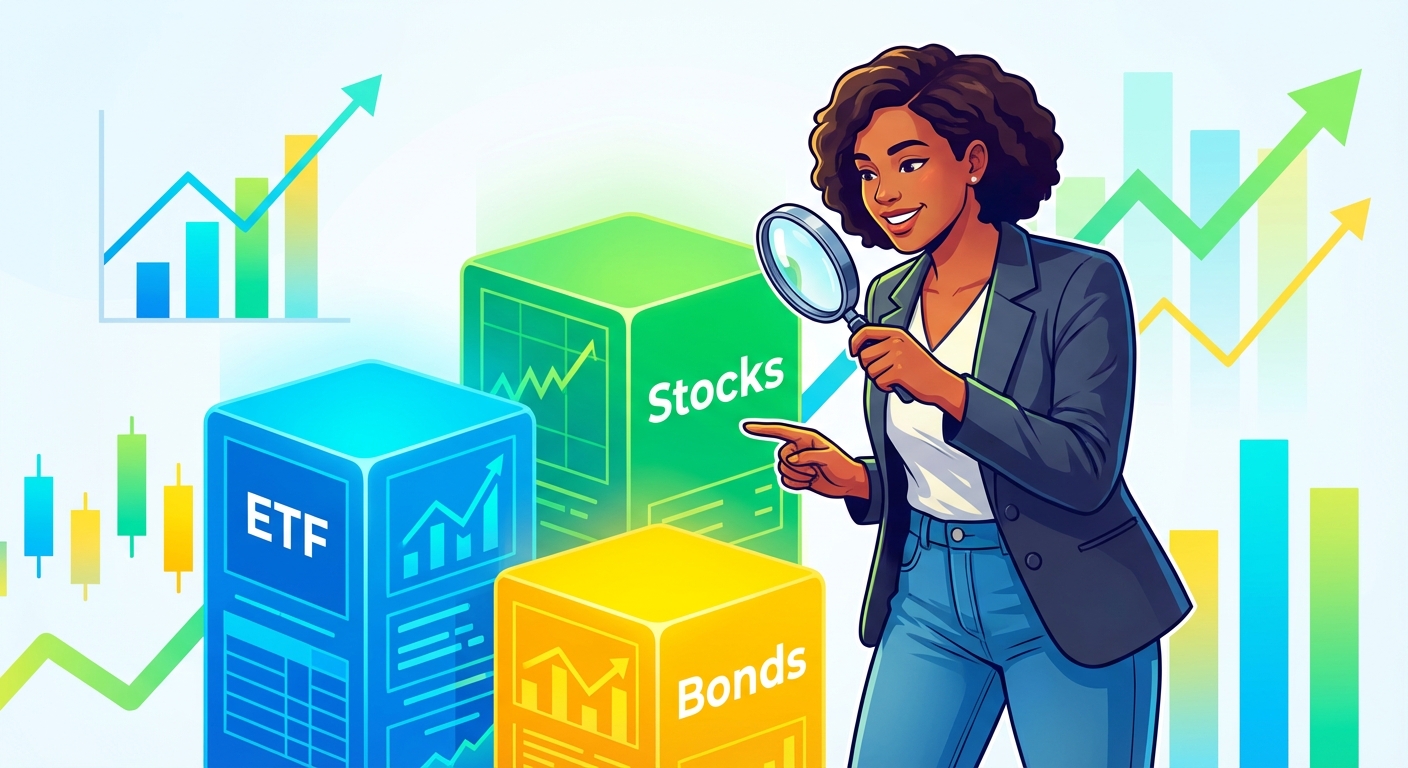 초보자를 위한 ETF 선택 가이드, 다양한 투자 옵션 중 자신에게 맞는 ETF를 고르는 모습