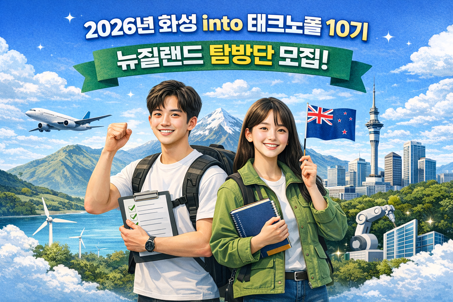 2026년 화성 into 테크노폴 10기 뉴질랜드 해외탐방단 모집 대학생 청년 글로벌 인재 육성 프로그램