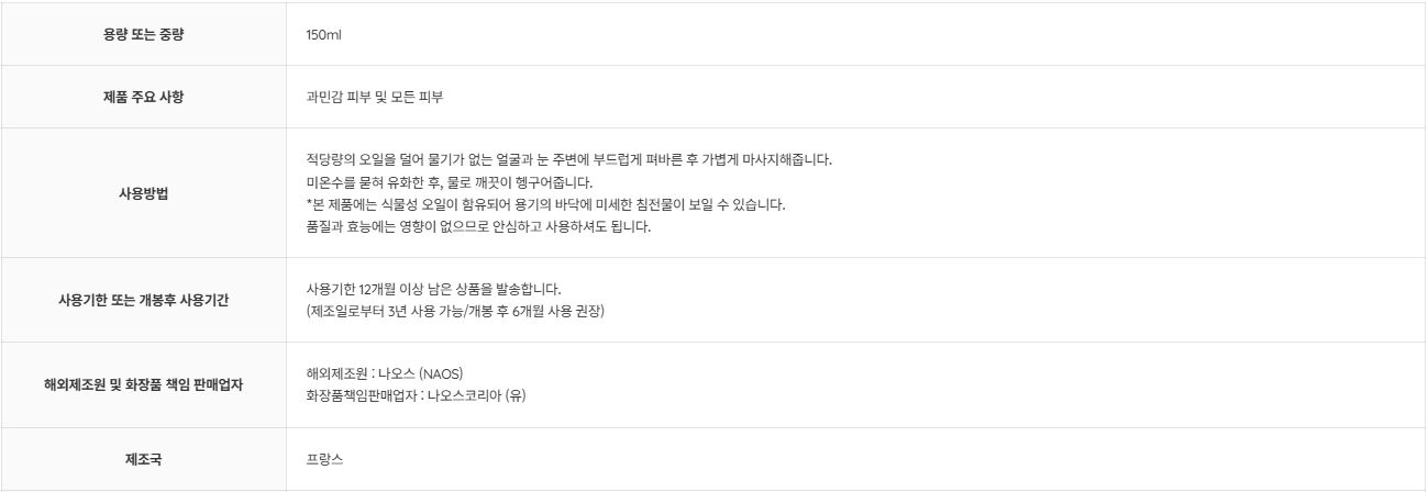 바이오더마 센시비오 미셀라 클렌징 오일