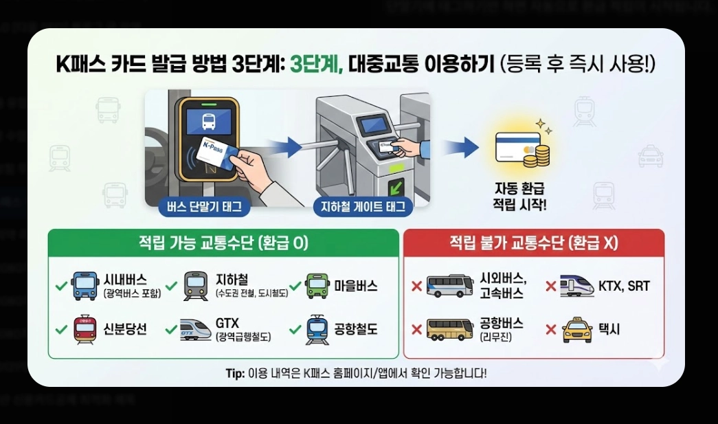k패스 적용 카드(2026 리스트,환급)(시기+방법)