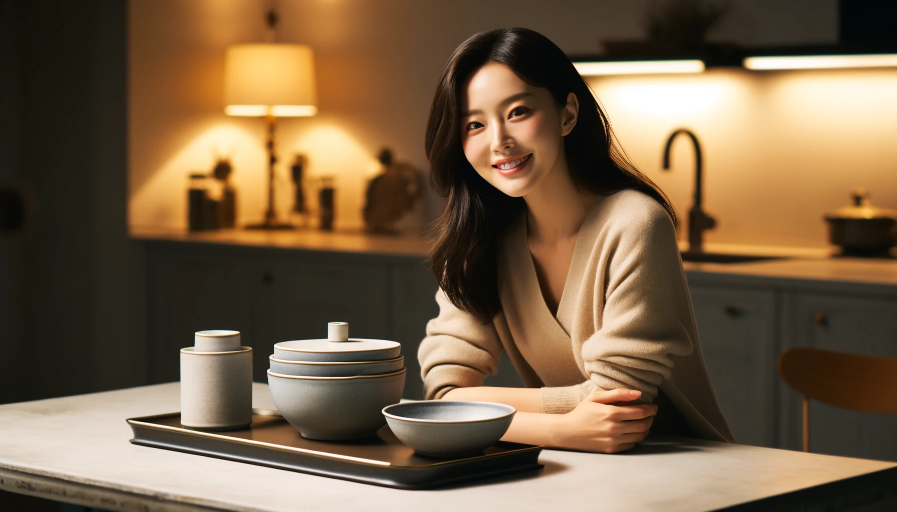 세라믹 식탁 세트