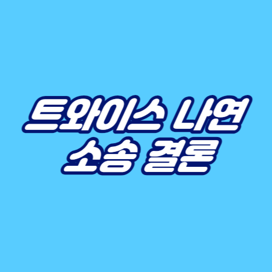 트와이스 나연 소송 결론