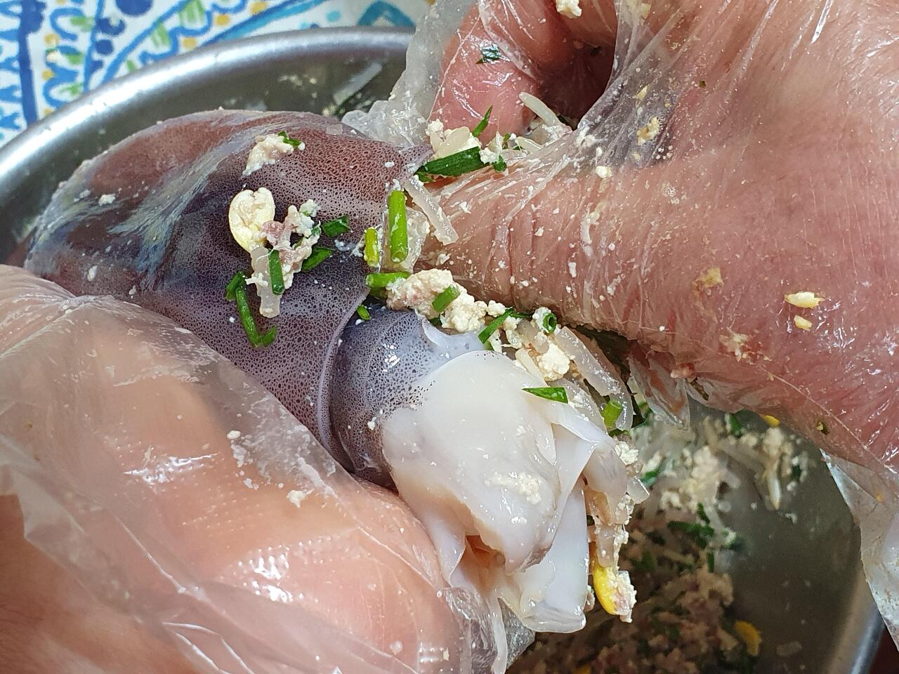 오징어 순대 속 넣기