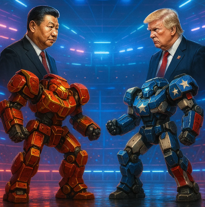 미국과 중국의 AI 경쟁 관련 사진