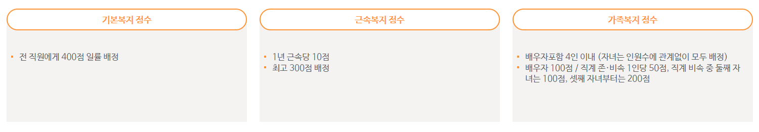 복지포인트 점수