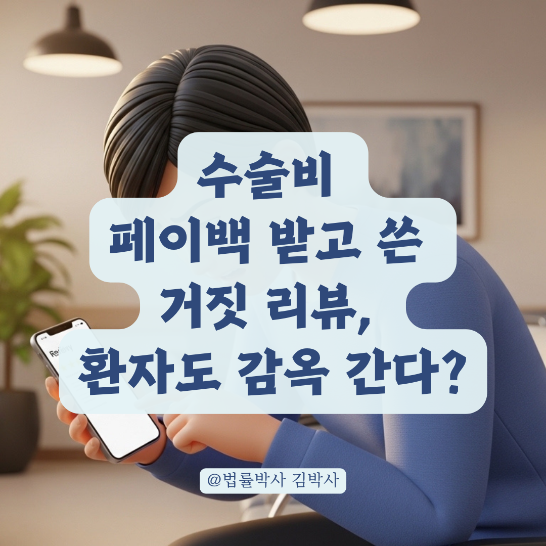 수술비 페이백을 미끼로 한 거짓 리뷰 작성의 법적 위험성!