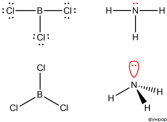 BCl3 NH3 geometry