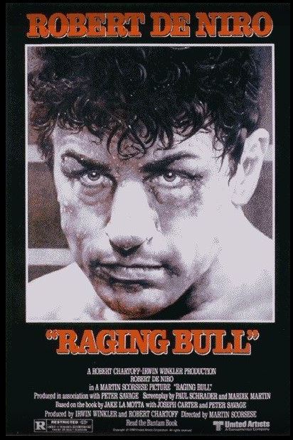 로버트 드니로 주연 영화 분노의 주먹 포스터.