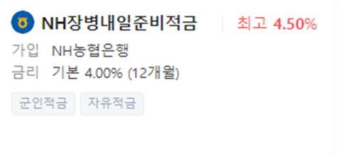 농협 장병내일준비적금