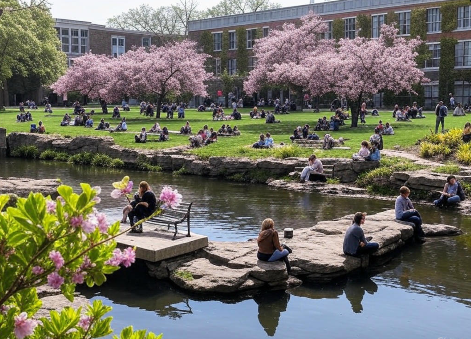 아름다운 대학 캠퍼스 이미지 입니다.