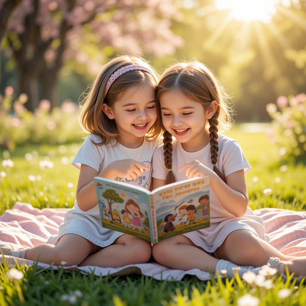 아이들이 함께 책을 읽으며 행복해하는 모습