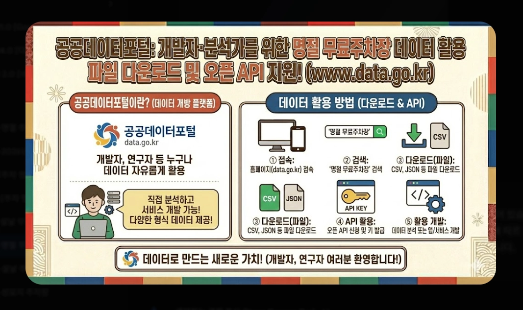 명절 무료주차장 확인(2026년, 설 연휴, 개방 현황)(+ 조회 방법)