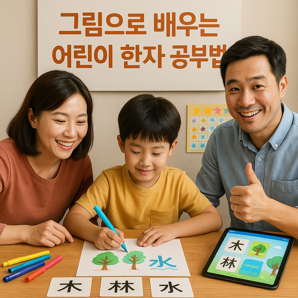 그림으로 배우는 어린이 한자 공부법