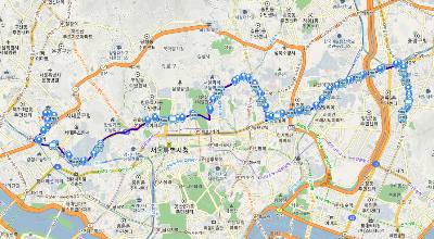 272번 버스 노선도