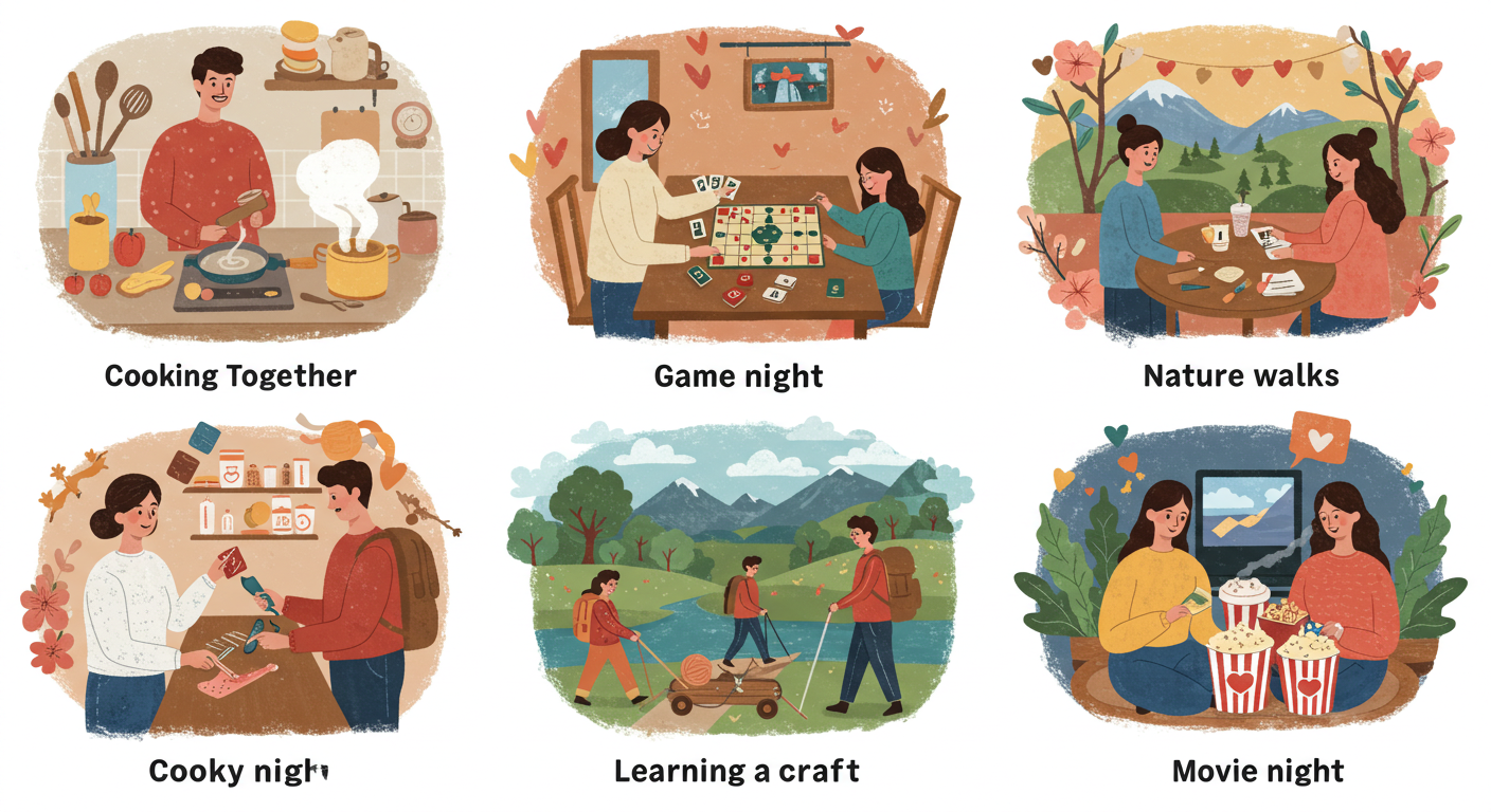 행복한 시간 보내는 그림