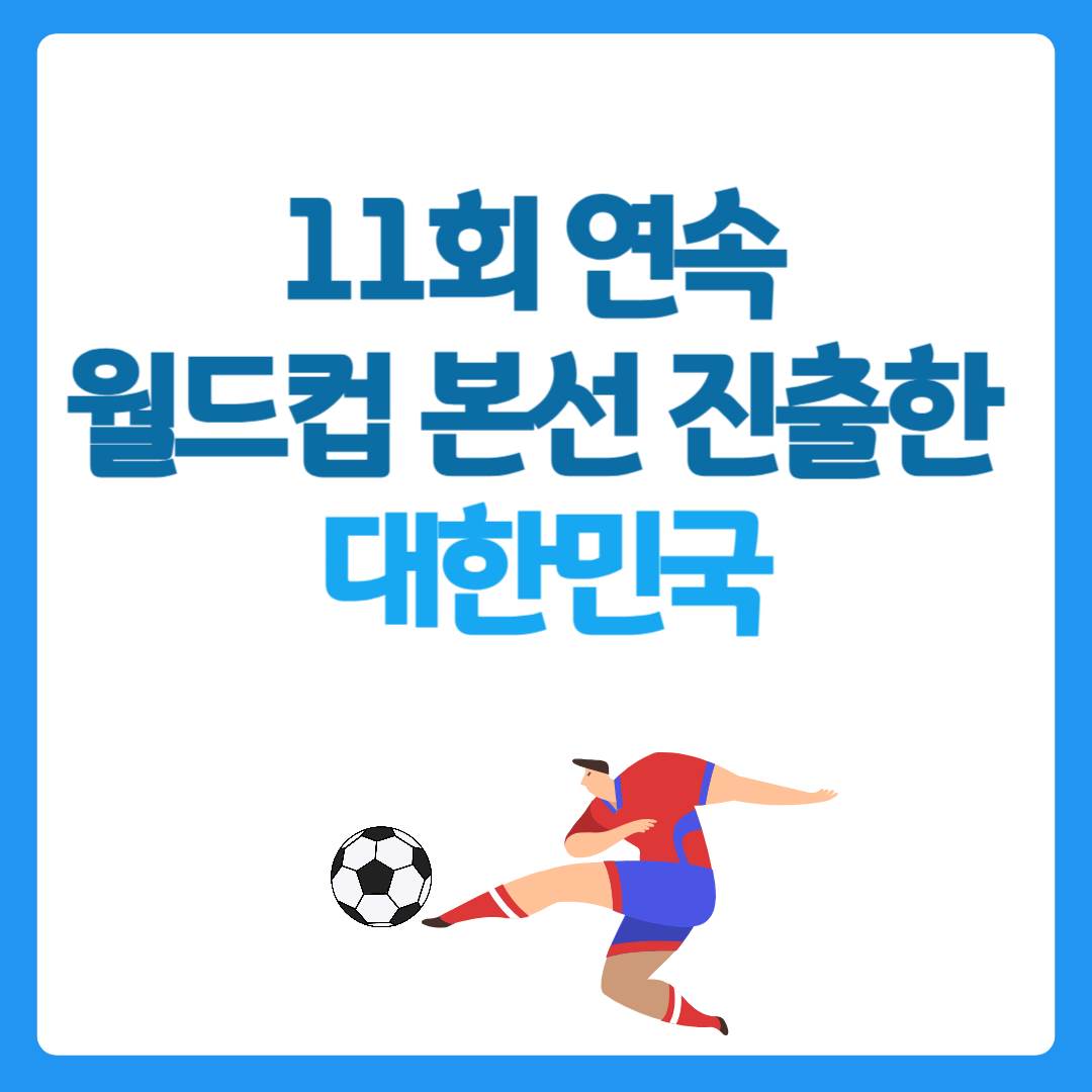 11회 연속 월드컵 본선 진출한 대한민국