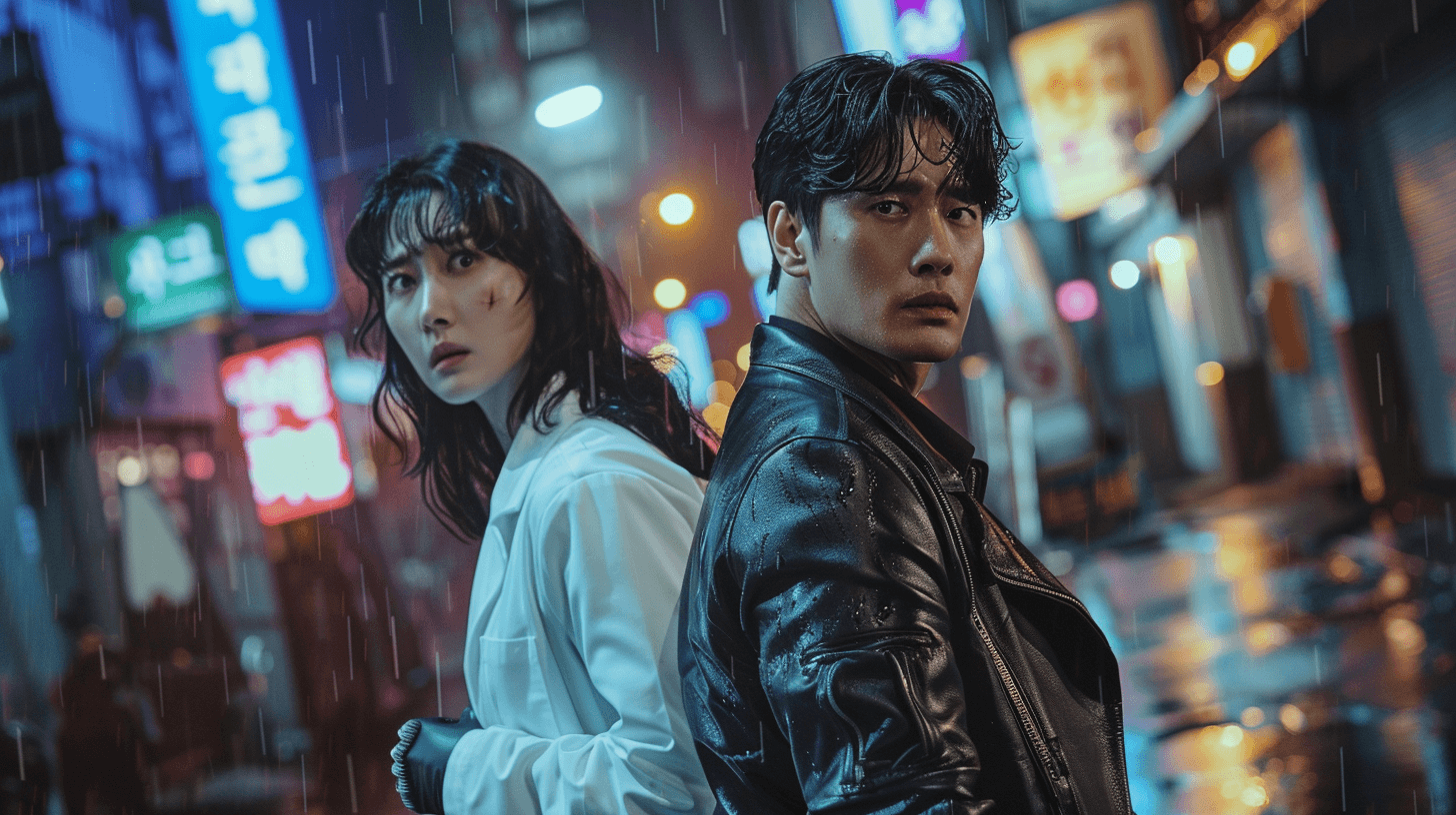 비오는-거리에서-함께-서-있는-배우들