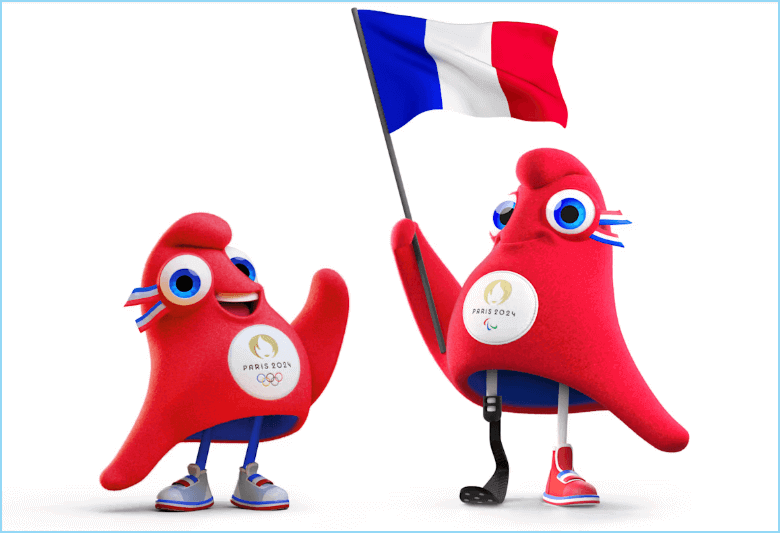 2024 파리 올림픽과 패럴림픽의 마스코트인 프리주(Phryge)