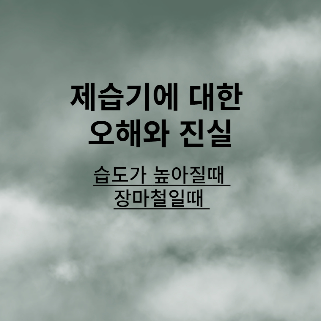 제습기에 대한 오해와 진실