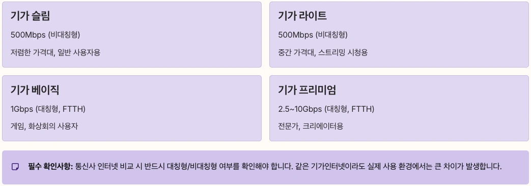 기가인터넷 내용 정리