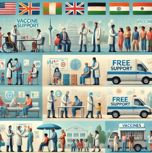 백신 무료 접종 비교 : 미국 및 유럽, 아시아 태평양, 대상 및 범위 관련 사진