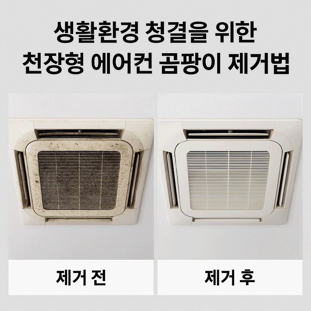 생활환경 청결을 위한 천장형 에어컨 곰팡이 제거법