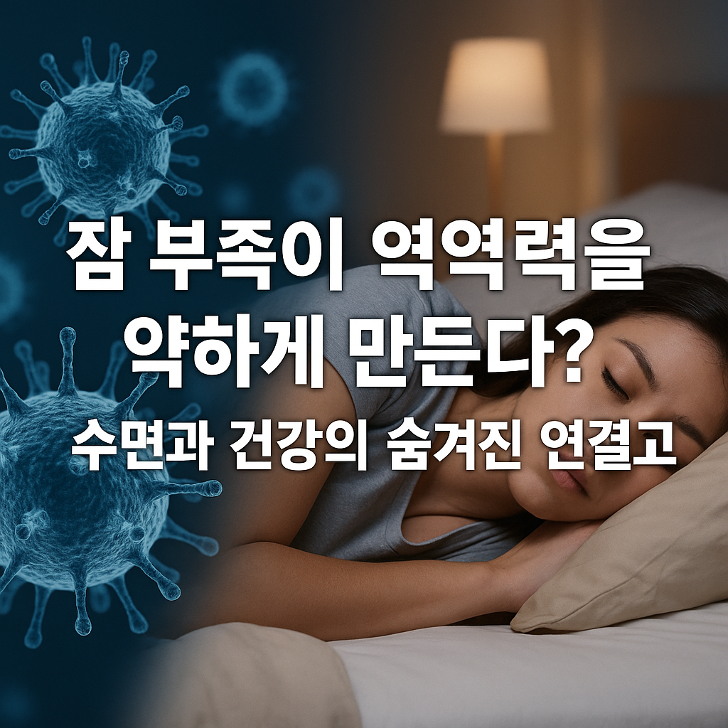 잠 부족이 면역력을 약하게 만든다 수면과 건강의 숨겨진 연결고리