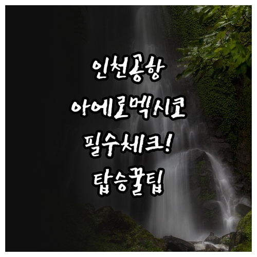 인천공항 아에로멕시코 탑승객이 꼭 알..