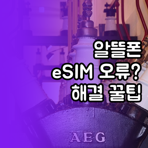 알뜰폰 eSIM 오류 QR 코드 해결..