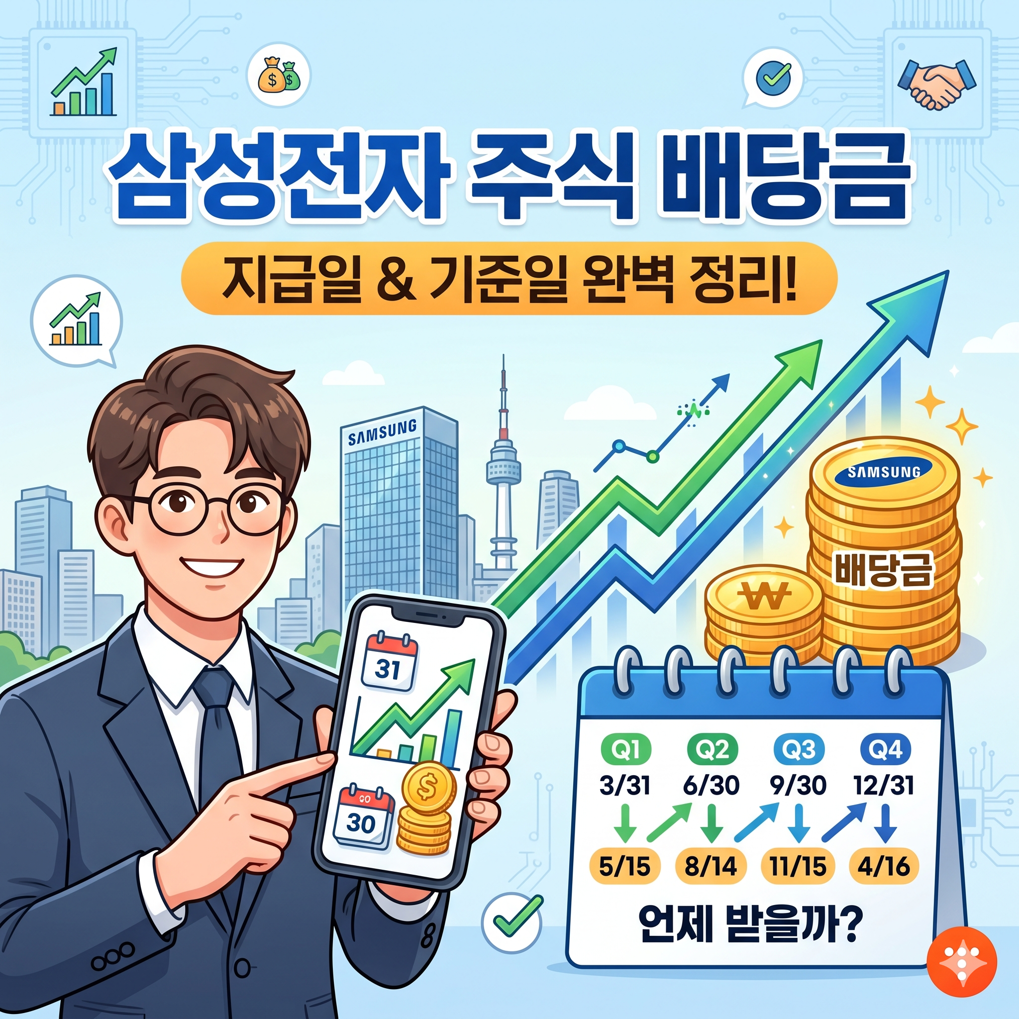 삼성전자 주식 배당금 지급일 및 기준일 완벽 정리