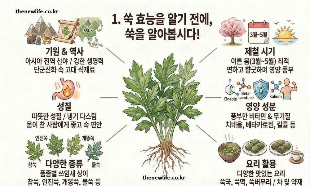 쑥 효능 기원 유래 종류