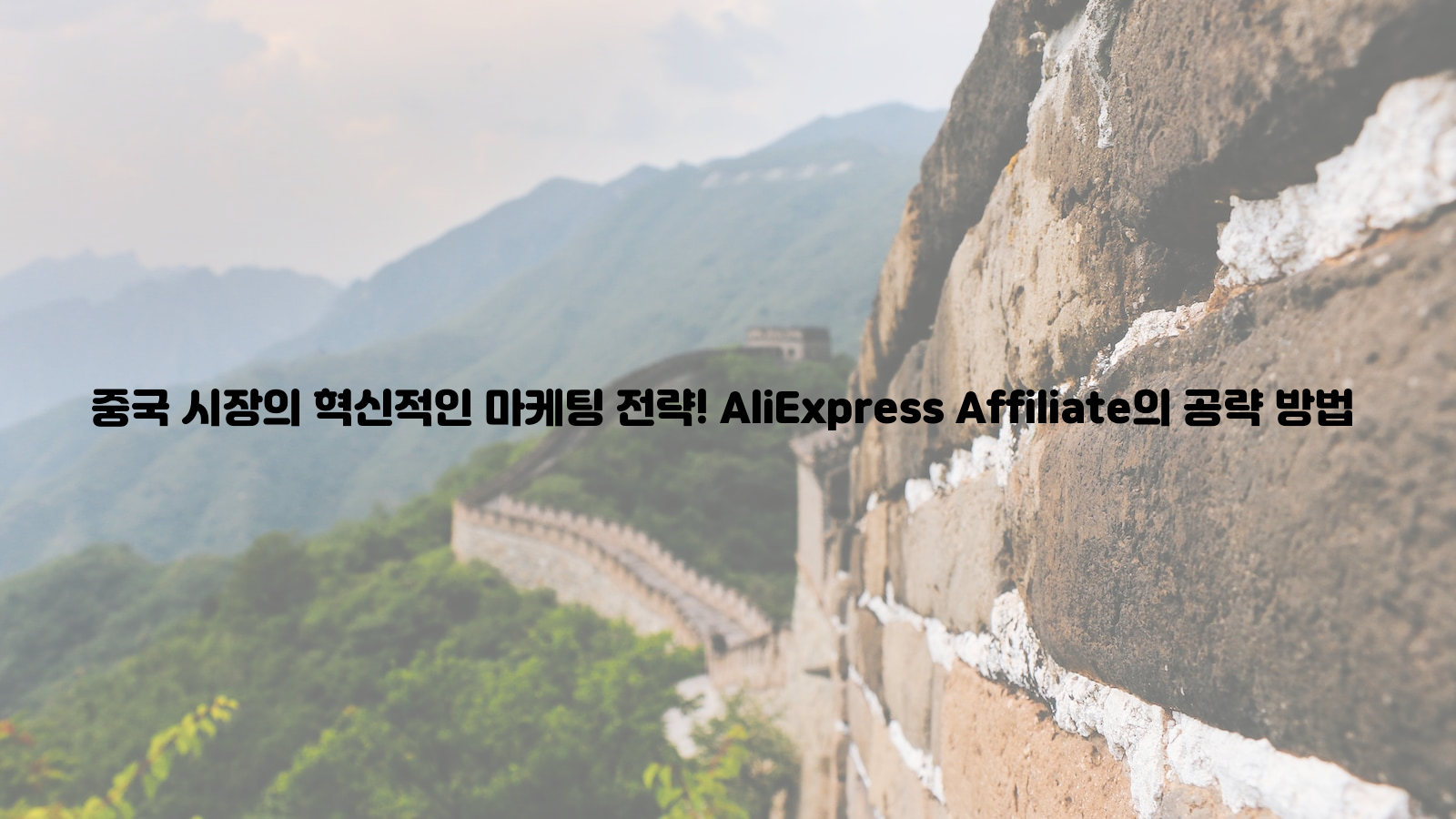 중국 시장, 마케팅 전략, AliExpress Affiliate