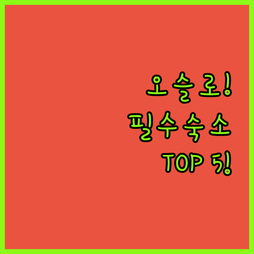 노르웨이 오슬로 숙소 추천 TOP 5..