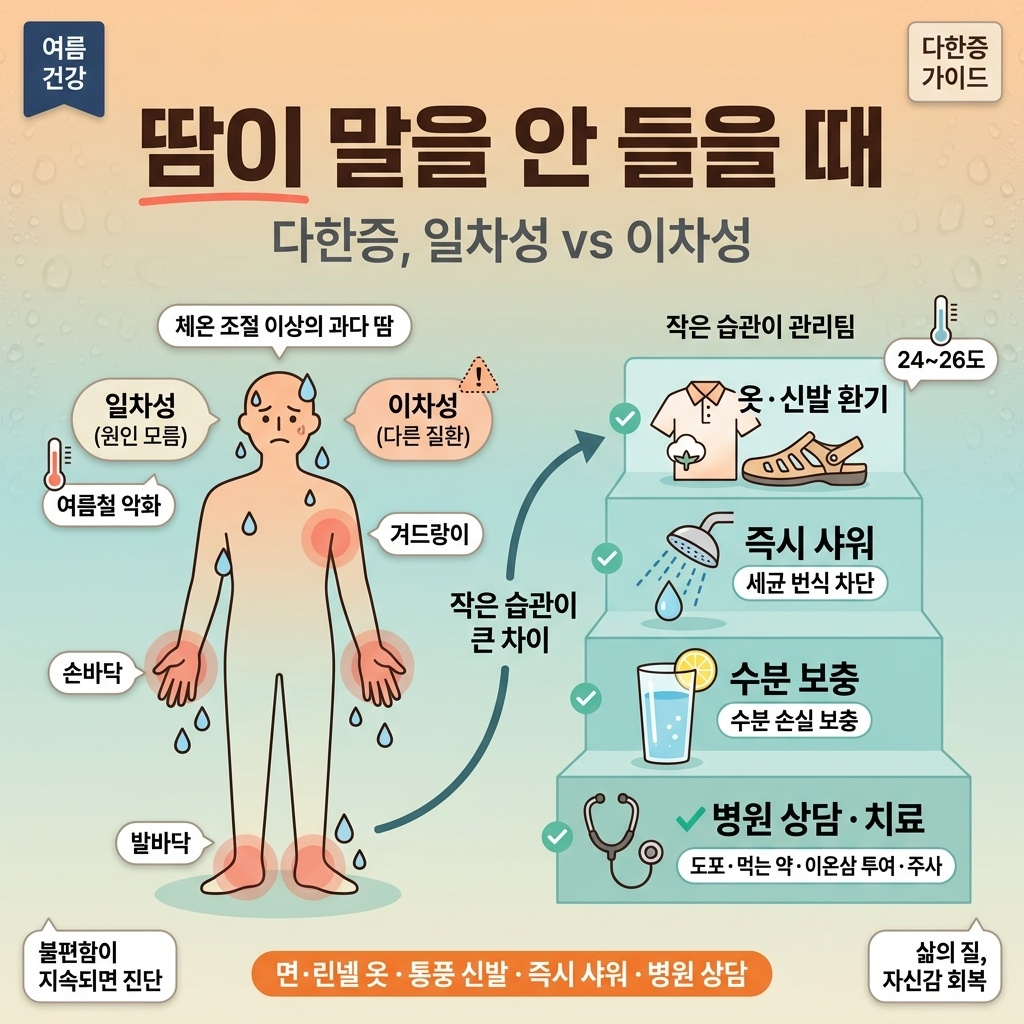 여름철 짜증나는 다한증 제대로 알기