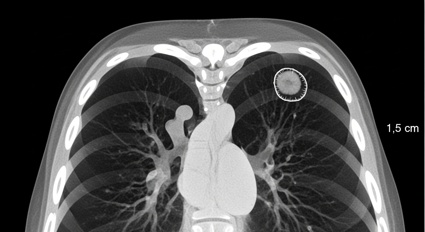 폐결절이 보이는 흉부 CT 영상