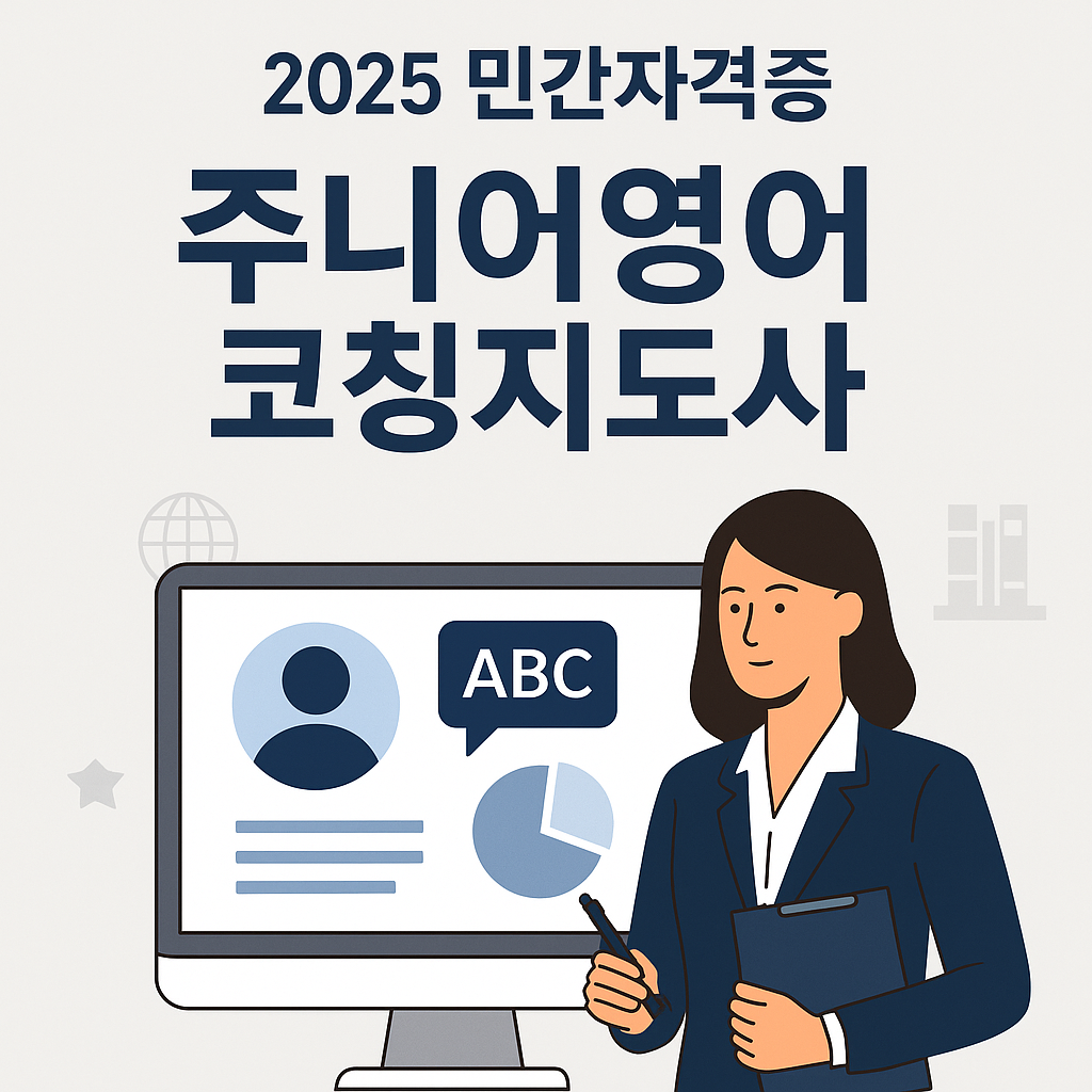 2025 민간자격증 주니어영어코칭지도사 취득과정 안내 – 무료강의, 취업 분야, 연봉 정보 포함 전문 강사 일러스트 썸네일
