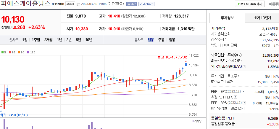 피에스케이홀딩스 [031980]