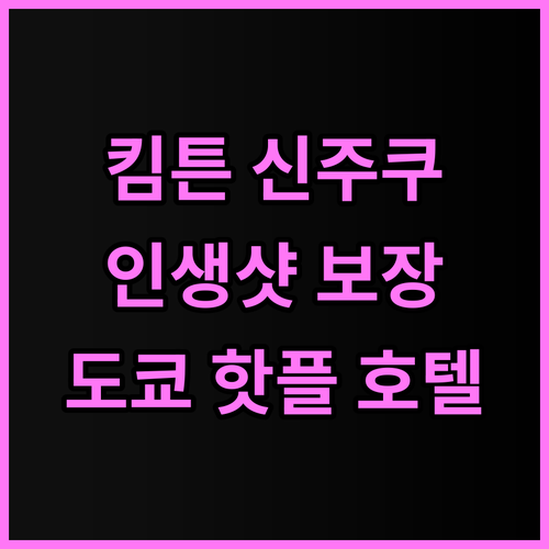 킴튼 신주쿠 도쿄 추천 후기 인생샷 ..