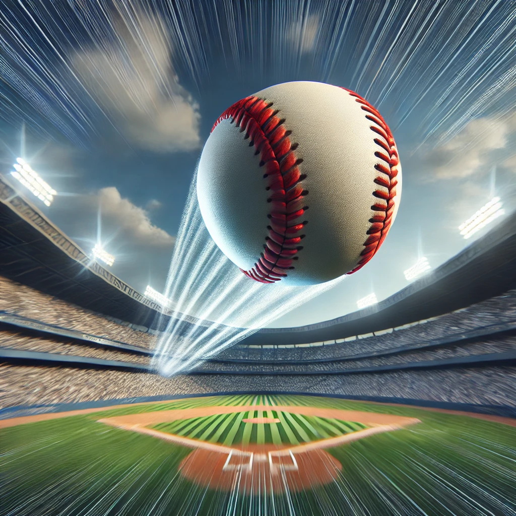 담장 밖으로 날아가는 야구공 그림