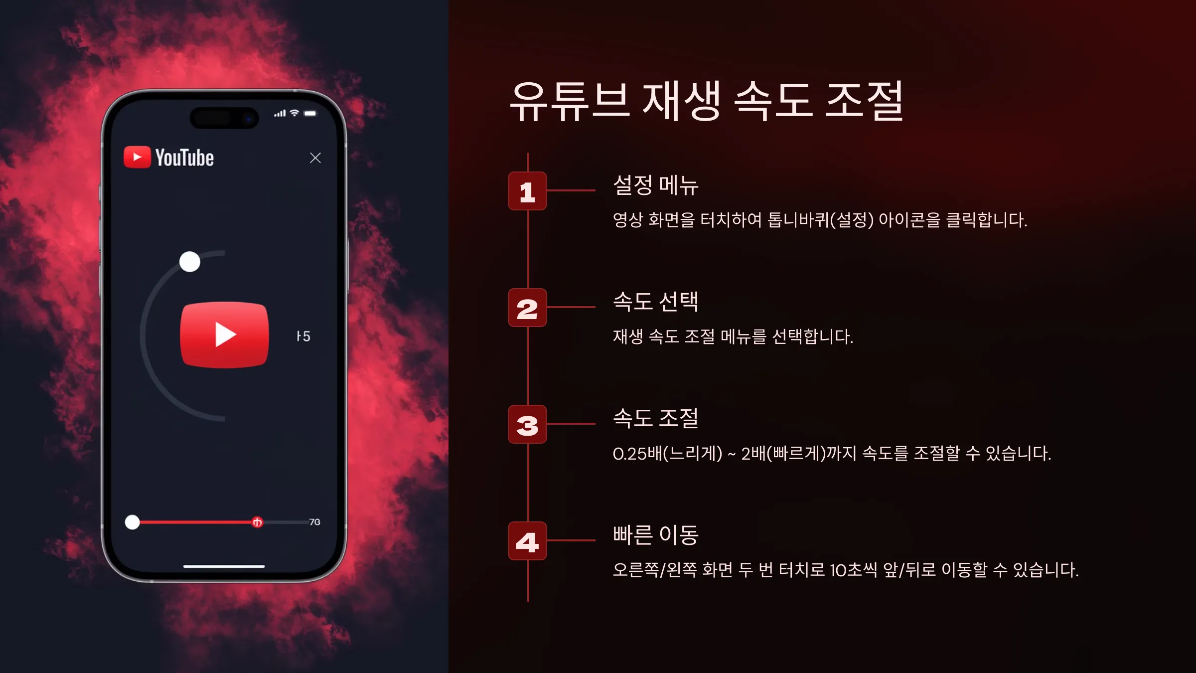 유튜브 재생 속도 조절