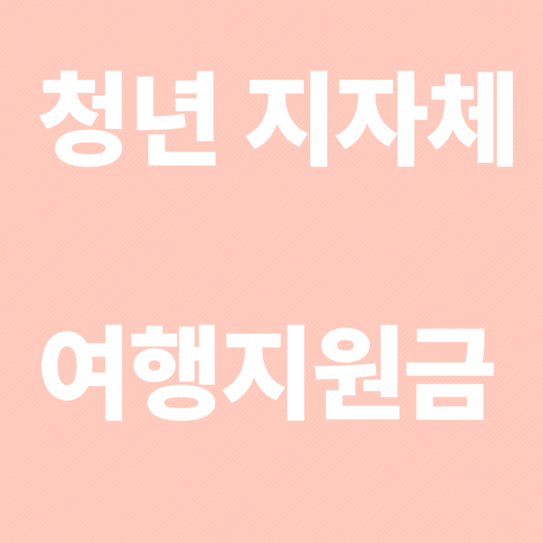 청년 지자체 여행지원금 신청방법