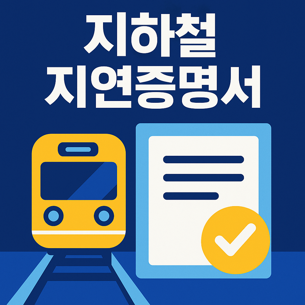 지하철 지연증명서 발급방법 총정리|역무실·모바일·온라인 5분 만에 끝내는 법