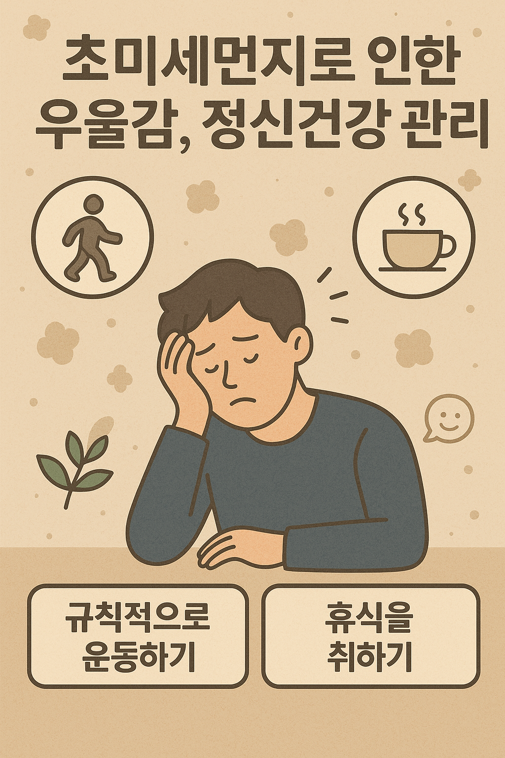 초미세먼지로 인한 우울감, 정신건강 관리법