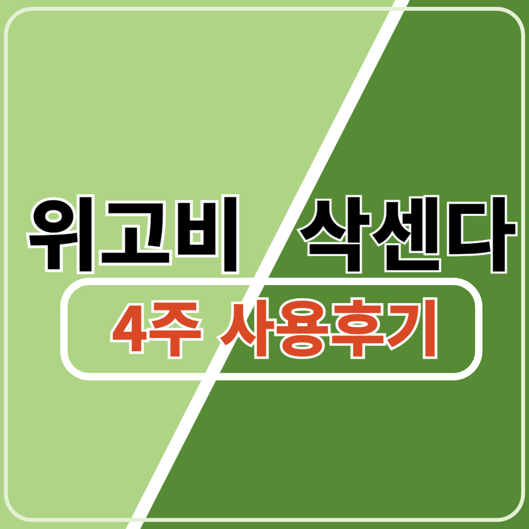 위고비 vs 삭센다 4주 사용해본 솔직한 후기