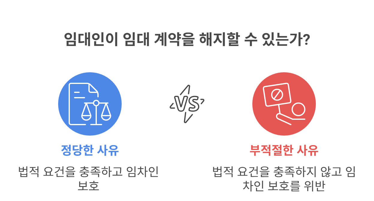 임대인이 해지하려면 필요한 사유는?