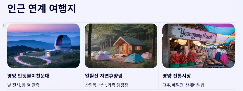 인근 연계 여행지 추천